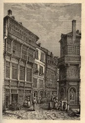 Saint Malo (Saint-Malo) hus af Duguay Trouin (Rene Dugay-Trouin) - indgravering i "" PATRIE"" - PECTUREQUIREQUE BESKRIVELSE AF FRANKRIG I 6 BIND AF LUCIEN HUARD - slutningen af ​​det 19. århundrede