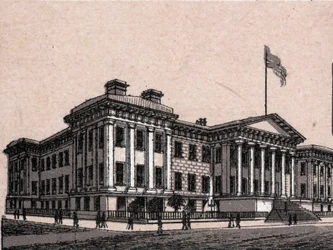 San Francisco, USA: udsigt over United States Branch Mint. i "" Verden illustrerer 168 visninger"" Udateret (slutningen af det 19. århundrede)