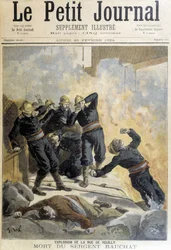 Sergent Bauchat døde under brandmændene efter eksplosionen af rue de Reuilly. Illustration af "Little Journal" fra 1894.