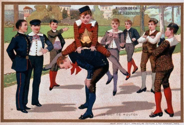 Fårespringspil, butiksannonce ""Den smukke gartner"", v. 1895