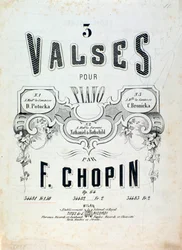 Noder til 3 valse for klaver op. 64, af Frederic Chopin (frontispice)