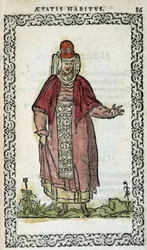 Spansk kvinde - i "" Habits et effigies"" af Jean Sulperius