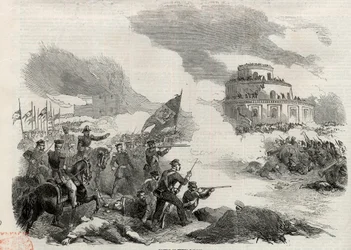 Slaget ved Monte Caseros i april 1852 - Justo Joseph de Urquizas oprør (1801-70); - Slaget ved Caseros eller slaget ved Caseros-bjerget den 3. februar,