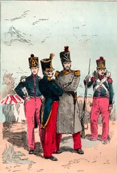 Den franske Armee under Louis Philippes regeringstid fra 1830 til 1848 - Linje - Indgravering fra 1882 i "Histoire de dix ans: 1830-1840"" Louis-Blanc (1811-1882)