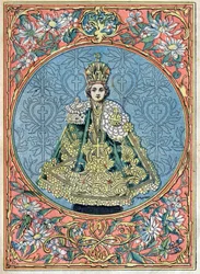 Jesusbarnet fra Prag - Jesusbarnet fra Prag - illustration af slutningen af det 19. århundrede