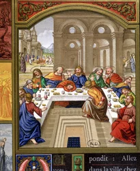 Den sidste nadver - repro af en italiensk dok. (n.d. v. 1500).