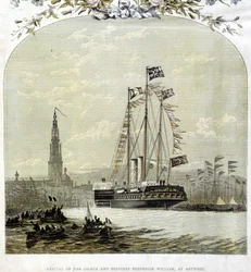 Havnen i Antwerpen i 1858