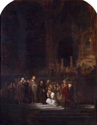 Kvinden taget i utroskab (efter Rembrandt), c.1845