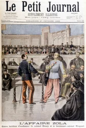 Zola-sagen: alvorlig hændelse med høring mellem oberst Hubert Henry (1846-1898) og oberstløjtnant Georges Picquart (1854-1914) - i "" Le Petite Journal"" af 27/02/1898