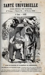Kunsten at tabe sig og tage på - gravering i "La Sante Universelle - Guide Medical des Familles"" 1852