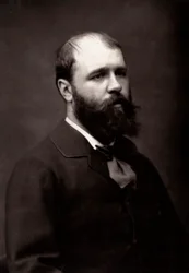 Kunstneren Jean-Jacques Scherrer fotograferet i forbindelse med Paris-salonen i 1881