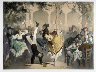 Gitteret ved Bullier, omkring 1860