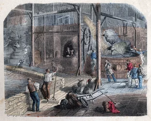 Fremstilling af øl. 1800-tals illustration. Bianchetti samling.