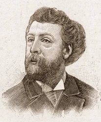 Medlemmerne af Academy Francaise i 1895: portræt af Edouard Pailleron (1834-1899), fransk digter og dramatiker.