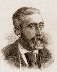 Medlemmerne af Academy Francaise i 1895: portræt af Jose Maria (Jose-Maria) de Heredia (1842-1905), fransk digter.