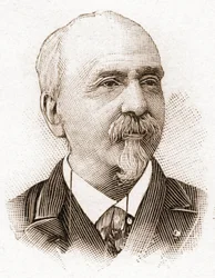 Medlemmerne af Academy Francaise i 1895: portræt af Victor Cherbuliez (1829-1899), romanforfatter, dramatiker, essayist, fransk litteraturkritiker.