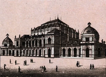 Den nye børs i Frankfurt, Tyskland (Frankfurt, Tyskland) i "Verden illustrerer 168 visninger" Udateret (slutningen af det 19. århundrede)