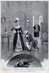 Teater berømt - "" Dronningens halskæde"" (Affære) drama af Pierre Decourcelle af Alexandre Dumas pere - "" Dronningens halskæde"" skuespil i 5 akter og 13 malerier, Paris, 31. januar 1895, Theatre de la Porte Saint-Martin