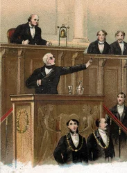 Der er kun én fejl tilbage i at begå Adolphe Thiers (1797-1877) til det lovgivende organ, der forudsagde begivenhederne i 1870, 3. maj 1866 (Adolphe Thiers taler i et mødekammer i korps lÃ