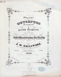 Titelside med partitur til ouverture nr. 11 af Kalliwoda