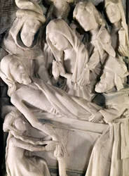 Kristi grav, detaljer om altertavlen af Saint-Riquier