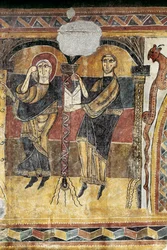 To helgener. Detalje af en fresko fra kirken Saint Mary of Taull. 1123 cirka. Barcelona. Cataloniens nationalmuseum for kunst.