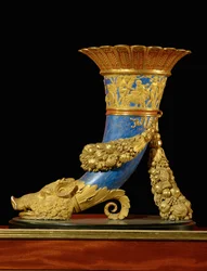 Rhyton-vasen, kendt som de "antikke kornetter" fra den olympiske ...