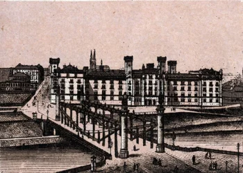 Wien (Wien), Østrig: udsigt over prins Rudolphes arsenal og broen over Augarten. i "" Verden illustrerer 168 visninger"" Udateret (slutningen af 1800-tallet)