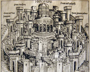 Udsigt over Jerusalem i middelalderen