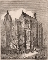 Udsigt over domkirken i Aachen, Rheinland-Westfalen, Tyskland