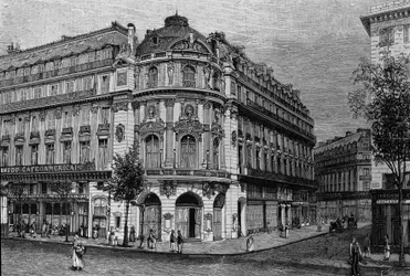 Udsigt over theatre du Vaudeville i Paris.
