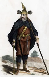 Kriger, periode med bronzevåben - i "" Civile og militære kostumer af franskmændene gennem århundrederne Paris F. Roy 1882 ".