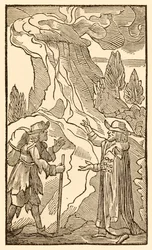 Når kristne til det kødelige menneske lytter... fra The Pilgrims Progress From This World, To That Who Is To Come af John Bunyan (1628-1688) foreslår Mr. Worldly Wiseman, at Christian kan kaste sin byrde i