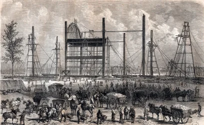 Værker af Mars-feltet i Paris i slutningen af april 1866 - indgravering af 1867