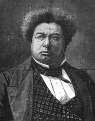 portræt Alexandre Dumas far. Fransk romanforfatter og dramatiker (1802 til 1870).