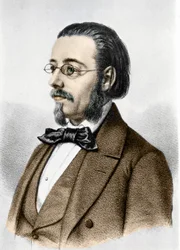 portræt af Bedrich Smetana (1824-1884), tjekkisk komponist og pianist.