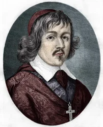 portræt af kardinal de Retz (Jean Francois Paul de Gondi (Jean-Francois-Paul de Gondy) (1614-1679), Coadjutor for Archeveque of Paris, fransk forfatter og politiker.