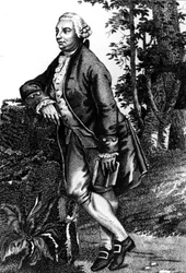 portræt af David Hume. Skotsk filosof (1711 til 1776).