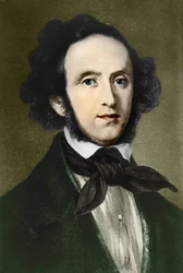 portræt af Felix Mendelssohn - Bartholdy. Tysk komponist (1809 til 1847).