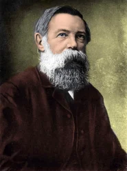 portræt af Friedrich Engels (1820-1895), tysk socialistisk teoretiker og politiker.