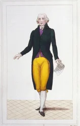 portræt af Jean Marie Roland de La Platière fransk politiker (1734-1793) gravering fra 1830.