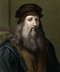 Portræt af Leonardo da Vinci (1452-1519), italiensk maler.