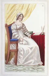 portræt af Sophie Cottin (1770-1807) fransk forfatter. Stik af 1830.