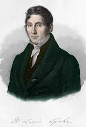 portræt af den tyske komponist Louis Spohr (1784-1859).