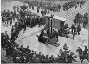 henrettelsen af anarkisten Caserio i Lyon i 1894.