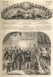 besøg af Vilhelm, kongen af Preussen, hos Napoleon III, franskmændenes kejser, i Compiegne, Frankrig 1861 - Besøg af Vilhelm I af Preussen (1797-1888) i Compiegne med Napoleon III