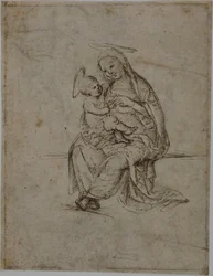 Jomfru og barn (recto); Putti (verso)