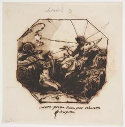 Tegning, Ceres beder Jupiter om at få Proserpina tilbage, 1812
