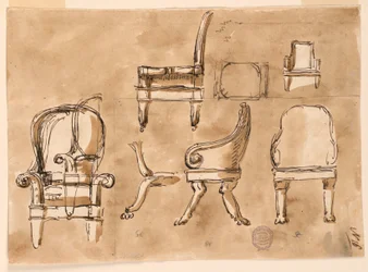 Tegning, Stole, 1780-90