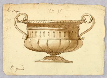Tegning, design til en skål, 1780-1820